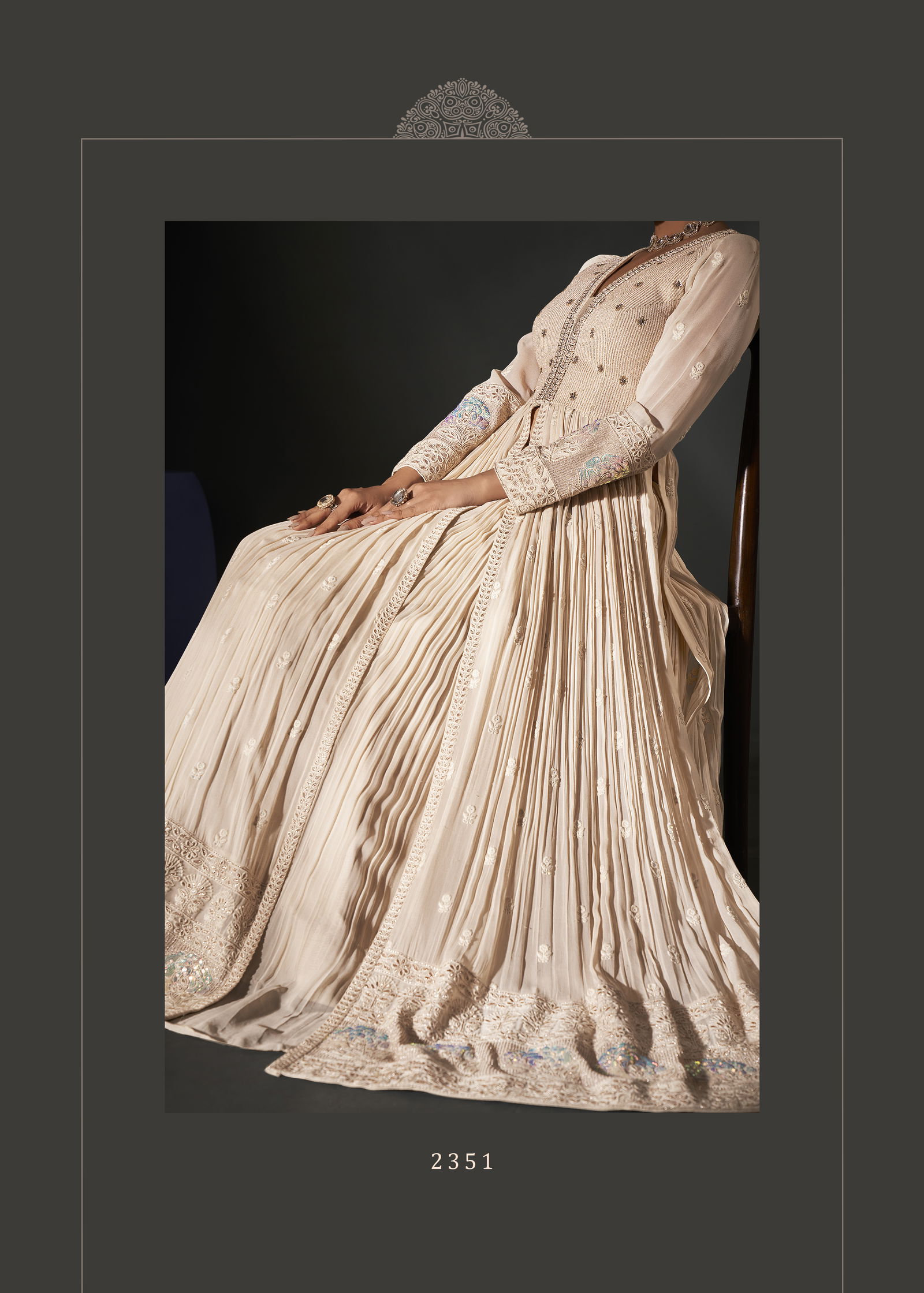 AV 2352 Chinon Georgette Wedding Wear Readymade Suits Suppliers In India
